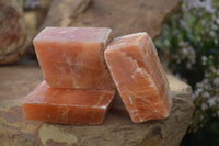 Natural New Sunset Orange Calcite Specimens  x 12 From Spitzkop, Namibia