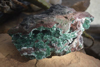 Natural Exquisite Bright Green Drusy Quartz Coated Malachite On Red Copper Dolomite Specimen  x 1 From Likasi, Congo - Toprock Gemstones and Minerals 