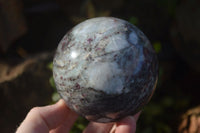 Polished Rubellite Pink Tourmaline Matrix Sphere x 1 From Madagascar