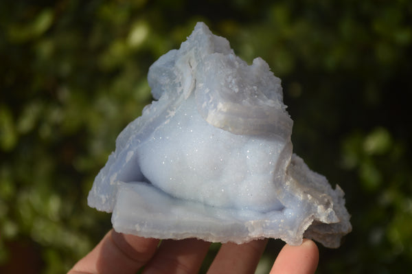 Natural Etched Blue Chalcedony Specimens  x 4 From Nsanje, Malawi