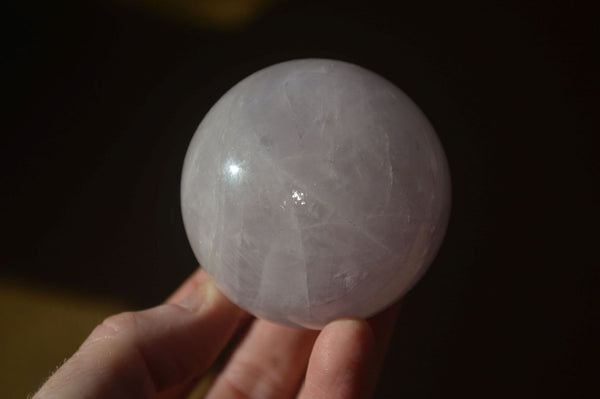 Polished Rare Blue Star Rose Quartz Spheres x 3 From Ambatondrazaka, Madagascar