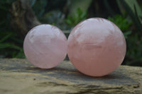 Polished Rare Star Rose Quartz Spheres  x 2 From Ambatondrazaka, Madagascar - Toprock Gemstones and Minerals 