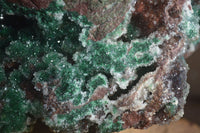 Natural Exquisite Bright Green Drusy Quartz Coated Malachite On Red Copper Dolomite Specimen  x 1 From Likasi, Congo - Toprock Gemstones and Minerals 