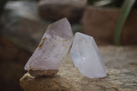 Natural Mixed Amethyst & Smokey Brandberg Quartz Crystals x 12 From Brandberg, Namibia