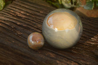 Polished  Polychrome / Picasso Jasper Spheres  x 2 From Mahajanga, Madagascar