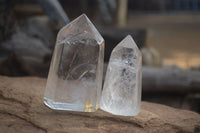 Polished  Clear Quartz Crystal Points  x 12 From Madagascar