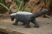 Polished African Honey Badger Carving  x 1 From Zimbabwe - TopRock