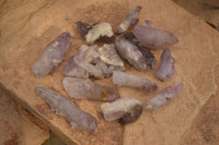 Natural Long Amethyst Crystals  x 12 From Chiredzi, Zimbabwe