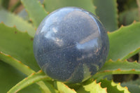 Polished Blue Lazulite Spheres  x 2 From Madagascar - Toprock Gemstones and Minerals 