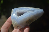 Polished Blue Lace Agate Standing Free Forms  x 3 From Nsanje, Malawi - Toprock Gemstones and Minerals 