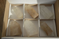 Polished Clear Quartz Points x 6 From Southern Africa