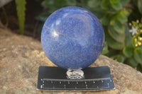 Polished Blue Lazulite Spheres  x 2 From Madagascar - Toprock Gemstones and Minerals 