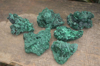 Natural Chatoyant Silky Malachite Specimens  x 6 From Kasompe, Congo - Toprock Gemstones and Minerals 