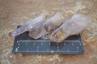 Natural Long Amethyst Crystals  x 12 From Chiredzi, Zimbabwe