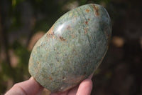 Polished Green Chrysoprase Standing Free Forms  x 2 From Ambatondrazaka, Madagascar - Toprock Gemstones and Minerals 