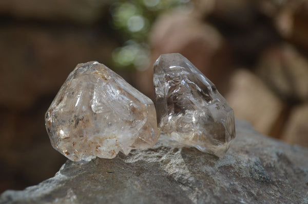 Natural Mixed Amethyst & Smokey Brandberg Quartz Crystals x 12 From Brandberg, Namibia