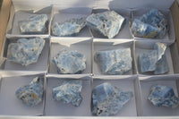 Natural Sky Blue Calcite Specimens With Hematite Spots  x 12 From Spitzkoppe, Namibia - Toprock Gemstones and Minerals 