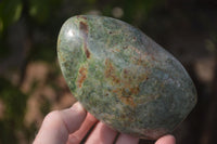 Polished Green Chrysoprase Standing Free Forms  x 2 From Ambatondrazaka, Madagascar - Toprock Gemstones and Minerals 