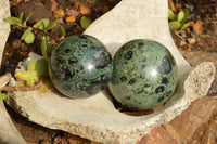 Polished Stromatolite / Kambamba Jasper Spheres  x 4 From Katsepy, Madagascar - TopRock