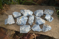 Natural Sky Blue Calcite Specimens With Hematite Spots  x 12 From Spitzkoppe, Namibia - Toprock Gemstones and Minerals 