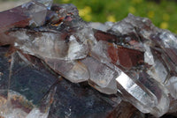 Natural Red Phantom Chlorite Quartz, Blue Lace Agate, Silky Malachite, Amethyst Phantom Quartz, Mtorolite & Smokey Cascading Quartz Specimens x 6 From Southern Africa - TopRock