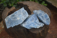 Natural Sky Blue Calcite Specimens With Hematite Spots  x 12 From Spitzkoppe, Namibia - Toprock Gemstones and Minerals 