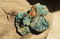 Natural Rough Blue Shattuckite Specimens  x 12 From Kaokoveld, Namibia - TopRock