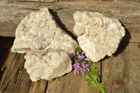 Natural White Quartz Clusters x 3 From Madagascar - TopRock