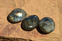 Polished Flashy Labradorite Palm Stones  x 20 From Tulear, Madagascar - TopRock