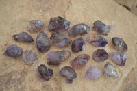 Natural Single Smokey Amethyst Crystals  x 20 From Chiredzi, Zimbabwe - Toprock Gemstones and Minerals 