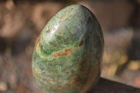 Polished Green Chrysoprase Standing Free Forms  x 2 From Ambatondrazaka, Madagascar - Toprock Gemstones and Minerals 