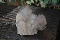 Natural Cascading White Phantom Smokey Quartz Clusters x 2 From Luena, Congo