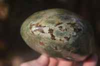 Polished Green Chrysoprase Standing Free Forms  x 2 From Ambatondrazaka, Madagascar - Toprock Gemstones and Minerals 