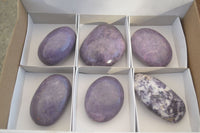 Polished Purple Lepidolite Free Forms  x 12 From Zimbabwe - Toprock Gemstones and Minerals 