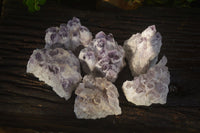 Natural Sugar Amethyst Clusters  x 6 From Solwezi, Zambia - Toprock Gemstones and Minerals 