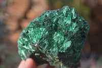 Natural Chatoyant Silky Malachite Specimens  x 3 From Kasompe, Congo