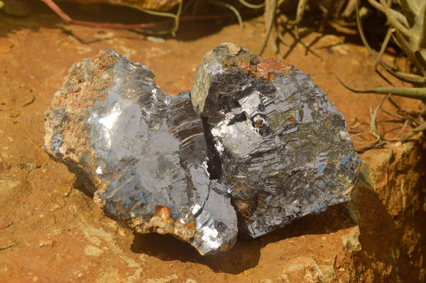 Natural Silver Lead Galena Specimens  x 7 From Kaokoveld, Namibia - TopRock