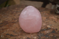 Polished Gemmy Pink Rose Quartz Standing Free Forms  x 3 From Ambatondrazaka, Madagascar - TopRock