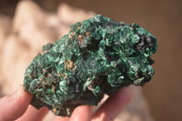 Natural Chatoyant Silky Malachite Specimens  x 3 From Kasompe, Congo