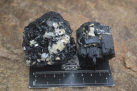 Natural Schorl Black Tourmaline Specimens With Hyalite On Some  x 6 From Erongo, Namibia - Toprock Gemstones and Minerals 