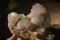 Natural Cascading Smokey Quartz Clusters x 2 From Luena, Congo