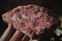 Natural Rough Rhodonite Specimens x 3 From Zimbabwe