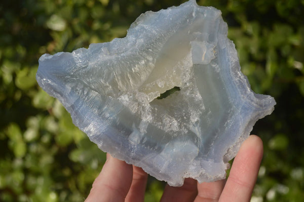 Natural Etched Blue Chalcedony Specimens  x 4 From Nsanje, Malawi