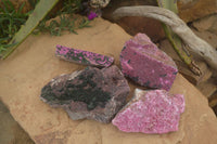 Natural Salrose Cobaltion Dolomite Specimens x 4 From Kakanda, Congo