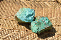 Natural Rough Blue Shattuckite Specimens  x 12 From Kaokoveld, Namibia - TopRock