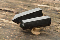 Polished Pitch Black Basalt Points  x 4 From Madagascar - TopRock