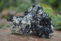 Natural Schorl Black Tourmaline Specimens With Hyalite Opal x 2 From Erongo Mountains, Namibia - TopRock