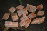 Natural New Sunset Orange Calcite Specimens  x 12 From Spitzkop, Namibia