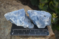 Natural Sky Blue Calcite Specimens With Hematite Spots  x 12 From Spitzkoppe, Namibia - Toprock Gemstones and Minerals 