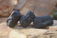 Natural Rough Schorl Black Tourmaline Crystals x 35 From Zimbabwe